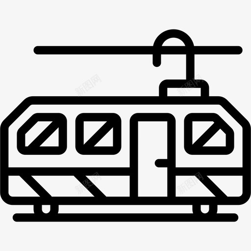 有轨电车交通117直达图标svg_新图网 https://ixintu.com 交通 有轨 电车 直达