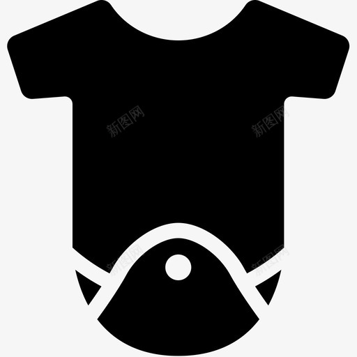 连体衣婴儿布料图标svg_新图网 https://ixintu.com 婴儿 婴儿字形 布料 衣服 连体衣