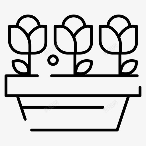 花生长植物图标svg_新图网 https://ixintu.com 春天 植物 生长 虚线 规则