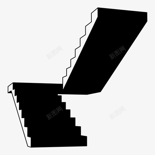 爬楼梯楼梯图标svg_新图网 https://ixintu.com 楼梯 爬楼梯