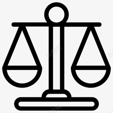 正义尺度平等司法符号图标图标