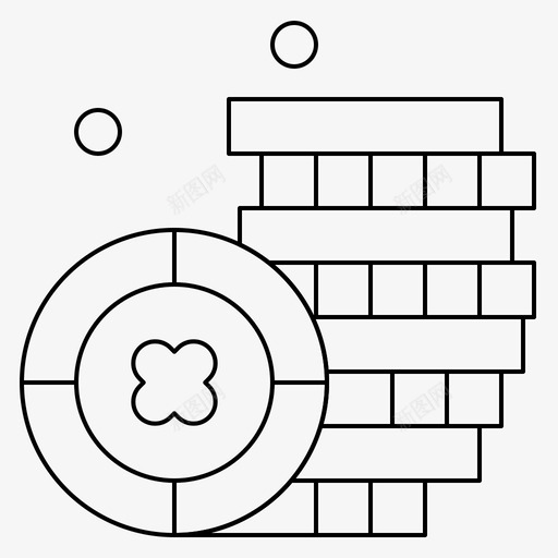 硬币爱尔兰货币图标svg_新图网 https://ixintu.com 爱尔兰 独立日 硬币 细线 货币