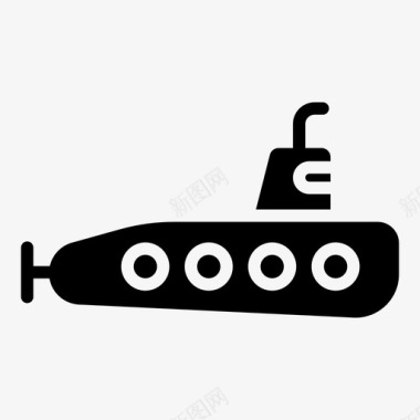 潜艇潜水器军用图标图标