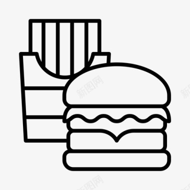 快餐汉堡美食图标图标
