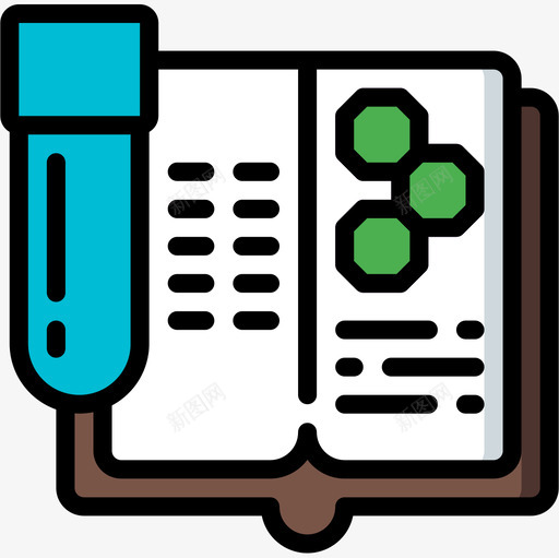 科学书籍科学66线性颜色图标svg_新图网 https://ixintu.com 科学66 科学书籍 线性颜色