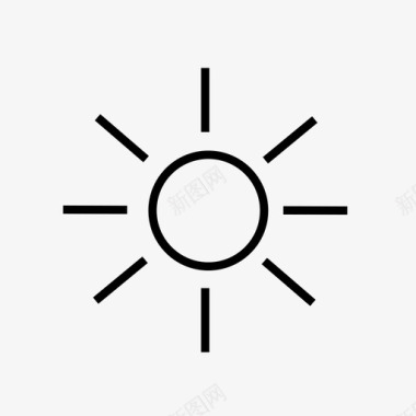 阳光炎热夏季图标图标