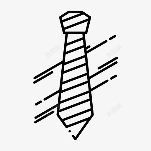 领带商务服装图标svg_新图网 https://ixintu.com 2月 v3 商务 时尚 服装 界面 系列 网页 面试 领带