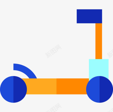 踏板车圣诞玩具公寓图标图标