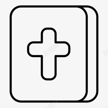 圣经书十字架图标图标