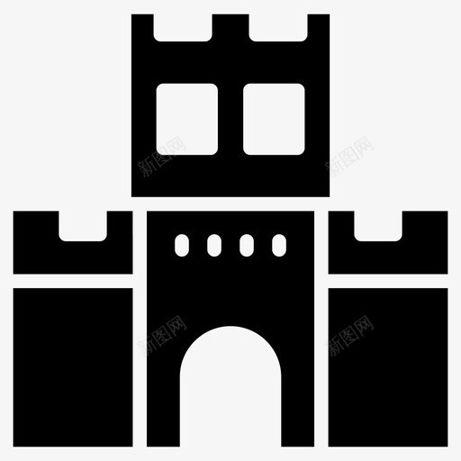 城堡建筑地标图标svg_新图网 https://ixintu.com 地标 地点 城堡 建筑 房地产 符号