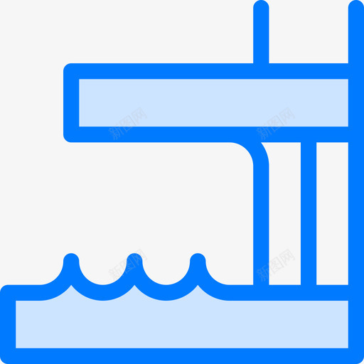 跳板游泳6蓝色图标svg_新图网 https://ixintu.com 游泳 蓝色 跳板