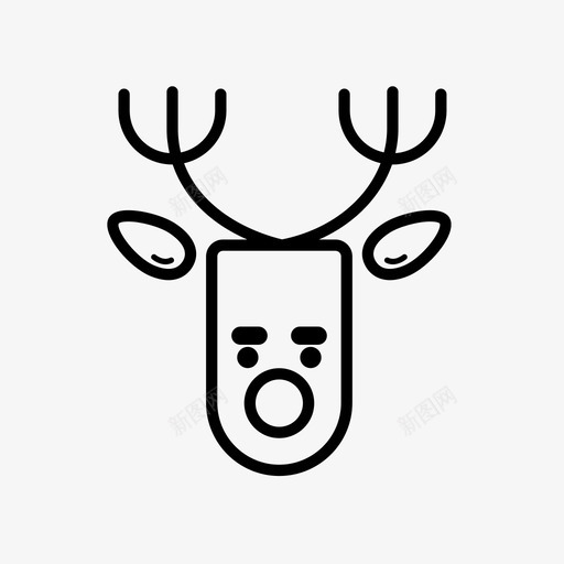 驯鹿圣诞系列6图标svg_新图网 https://ixintu.com 圣诞系列6 驯鹿