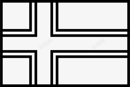 布维岛国旗简化轮廓世界国旗图标图标