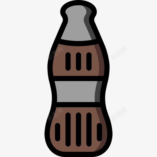 可乐甜品店线性颜色图标svg_新图网 https://ixintu.com 可乐 甜品 线性 颜色