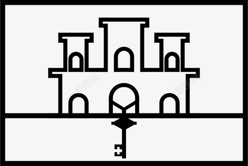 直布罗陀国旗国家世界图标图标