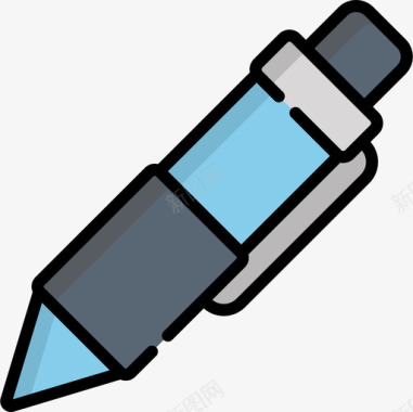 钢笔返校47线性颜色图标图标