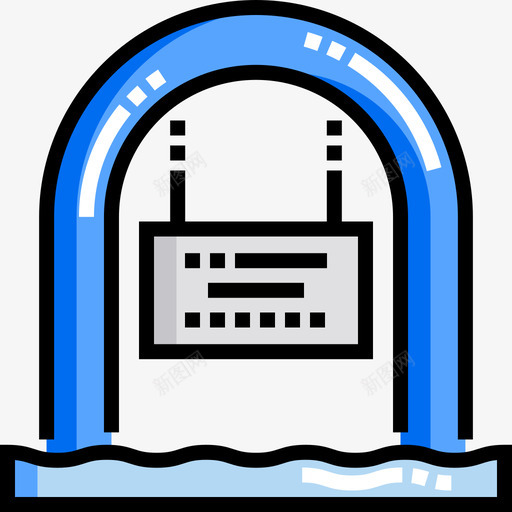 大门水上公园14号线形颜色图标svg_新图网 https://ixintu.com 14号 公园 大门 水上 线形 颜色