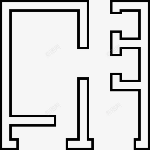 平面图建筑工程蓝图图标svg_新图网 https://ixintu.com 公寓 家居 平面图 建筑工程 房屋 施工图 蓝图