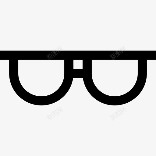 眼镜文案11直线型图标svg_新图网 https://ixintu.com 文案 直线 眼镜 线型