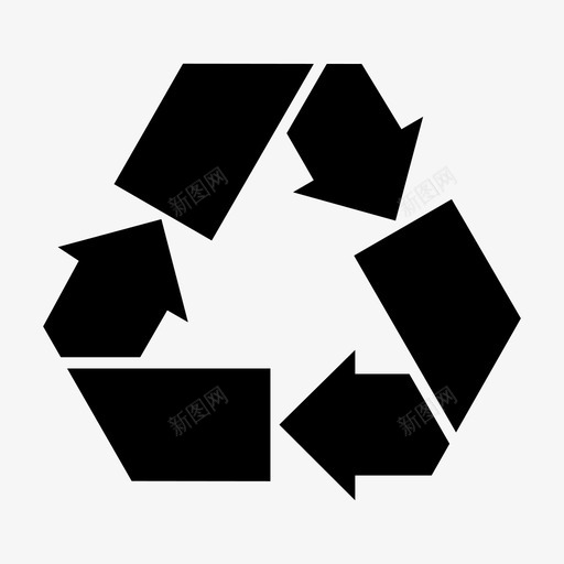 回收生态回收箭头图标svg_新图网 https://ixintu.com 充满 回收 回收站 环境 生态 箭头 能量