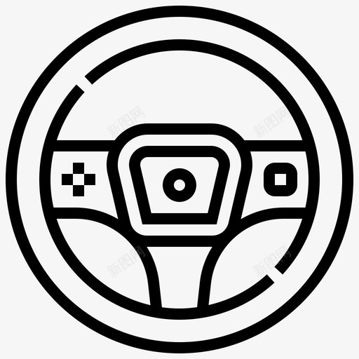 方向盘汽车控制器图标svg_新图网 https://ixintu.com 控制器 方向盘 汽车 汽车零件线 零件