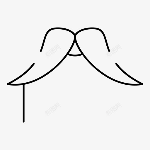 胡子时髦男图标svg_新图网 https://ixintu.com movember web界面2月系列v5 时髦 男 胡子