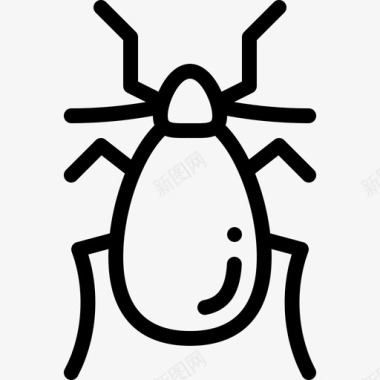 白蚁昆虫11线状图标图标
