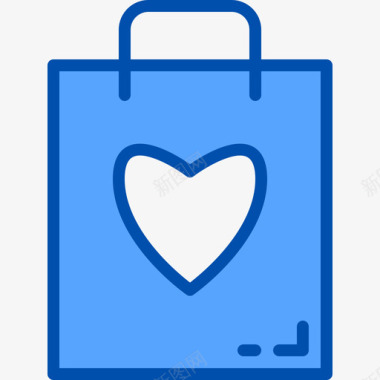 购物袋购物130蓝色图标图标