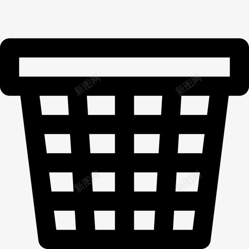 篮子垃圾箱洗衣箱图标svg_新图网 https://ixintu.com 垃圾箱 家庭用品 洗衣 篮子 衣箱