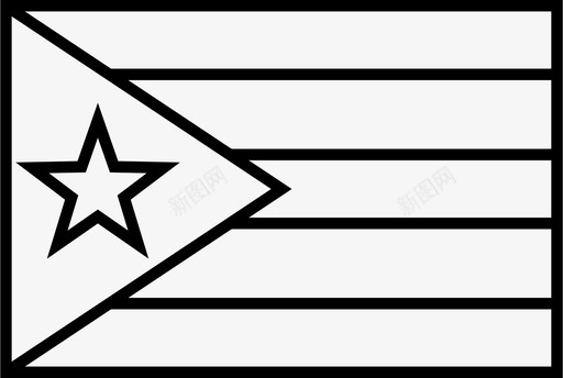 波多黎各国旗国家波多黎各图标图标