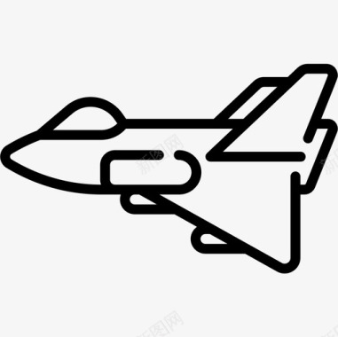 喷气式战斗机运输91直线式图标图标