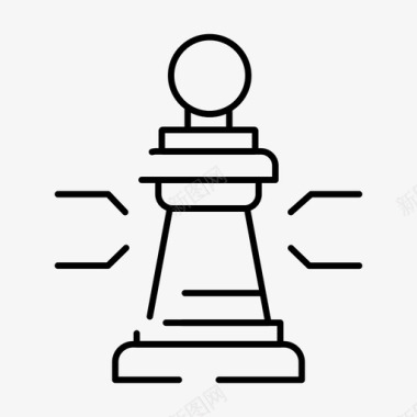 国际象棋优势商业图标图标