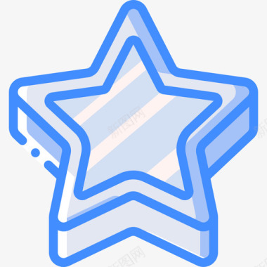星星游戏元素4蓝色图标图标