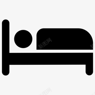 睡觉卧室晚上图标图标