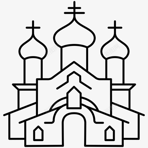 基督教会建筑基督教图标svg_新图网 https://ixintu.com 圣地 基督教 基督教会 宗教 建筑