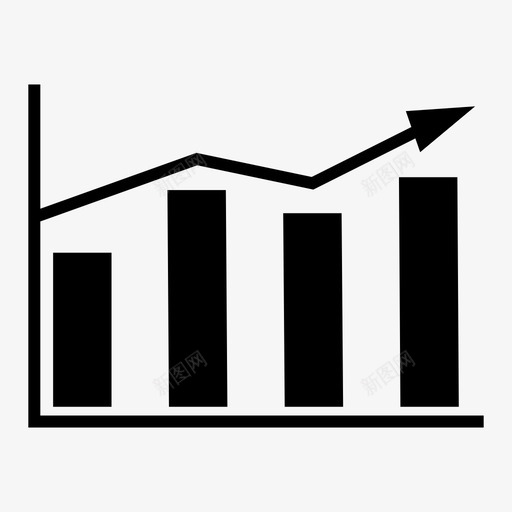图表业务收益增加图标svg_新图网 https://ixintu.com 业务 利润 图标 图表 增加 字形 工作 收益