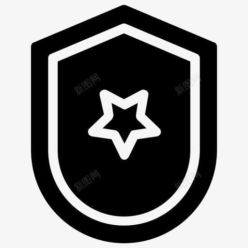 一个盾牌一个星盾星盾图标svg_新图网 https://ixintu.com 一个星盾 一个盾牌 星盾