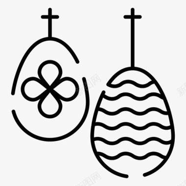 庆祝复活节鸡蛋图标图标