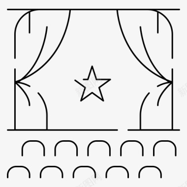 电影首映表演图标图标