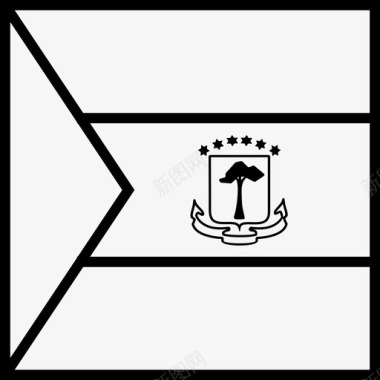 赤道几内亚国旗国家世界图标图标