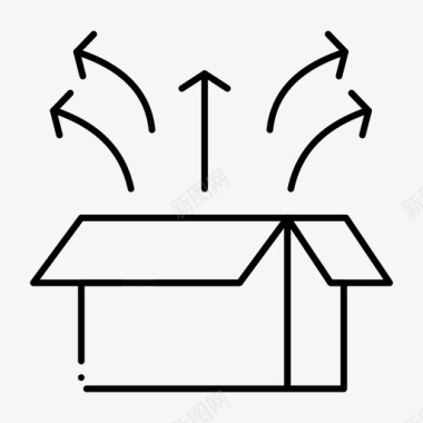 发布盒子打开盒子图标图标