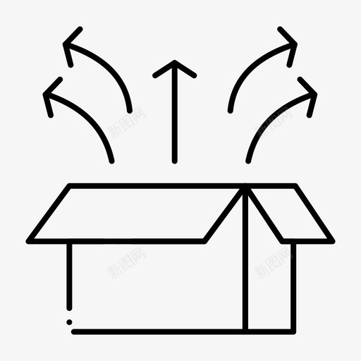 发布盒子打开盒子图标svg_新图网 https://ixintu.com feb 产品 包装 发布 打开 界面 盒子 网络 集合