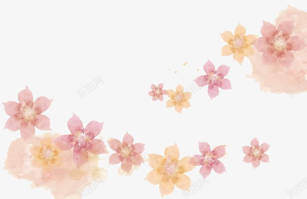 花朵底纹png免抠素材_新图网 https://ixintu.com 底图 粉色 装饰