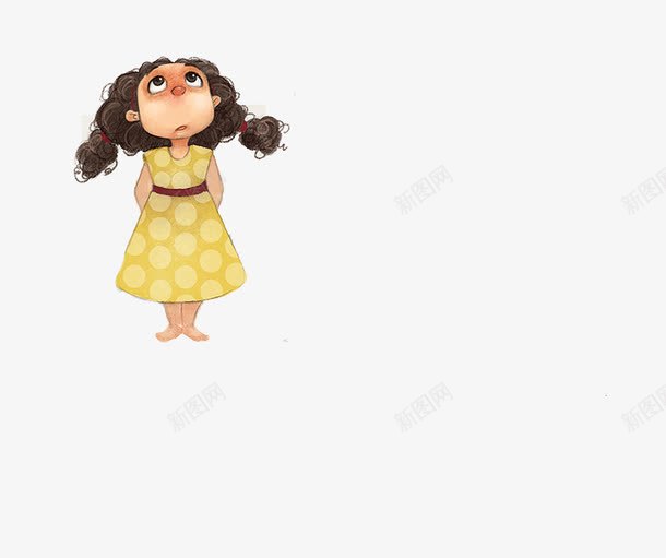 傲慢的小女孩png免抠素材_新图网 https://ixintu.com 儿童插画 卡通 卡通元素 小女孩 故事插画