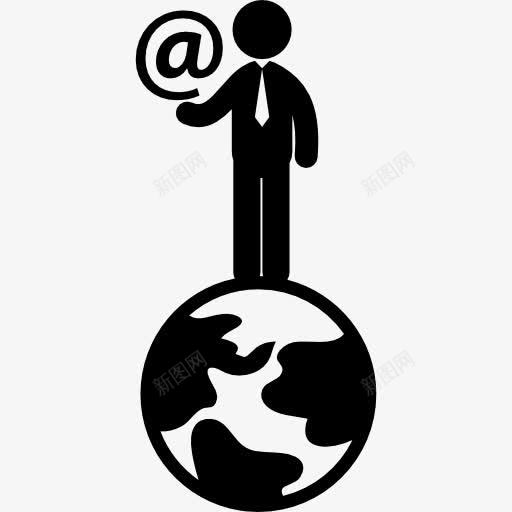 商人与国际沟通的工具图标png_新图网 https://ixintu.com humanpictos 世界 人 商业 商人 工具 电子邮件 站在国际 通信