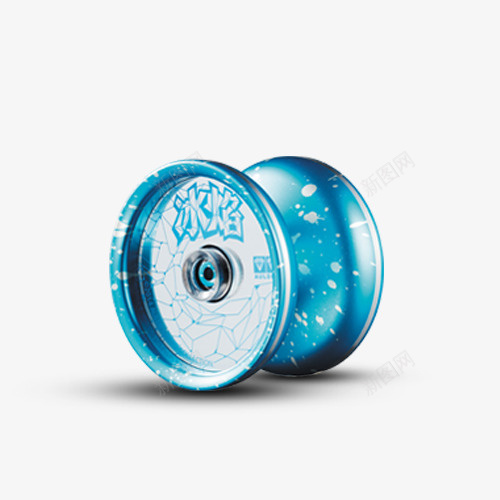 蓝色溜溜球png免抠素材_新图网 https://ixintu.com 产品实物 冰焰 游戏 溜溜球 玩具 蓝色花纹