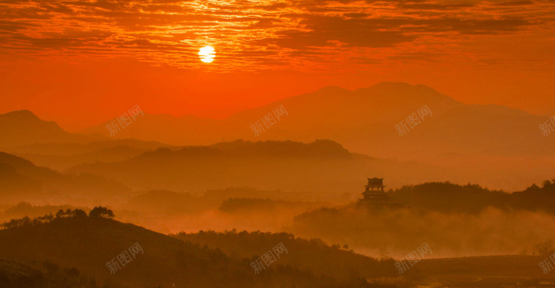 夕阳西下火烧云jpg设计背景_新图网 https://ixintu.com 傍晚 夕阳 火烧云 黄昏