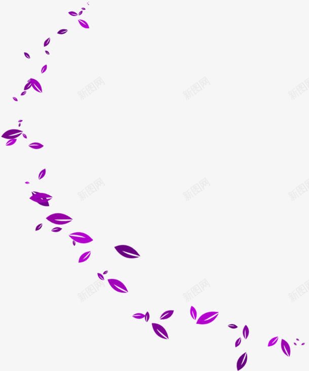 紫色简约树叶漂浮png免抠素材_新图网 https://ixintu.com 免抠PNG 树叶 漂浮素材 简约 紫色
