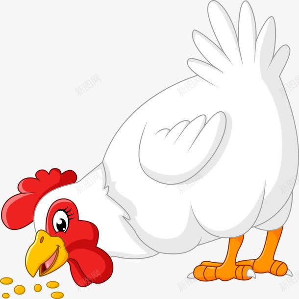 吃食的母鸡png免抠素材_新图网 https://ixintu.com 动物 卡通动物 卡通母鸡 吃食 母鸡 矢量母鸡