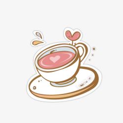 手绘咖啡杯素材